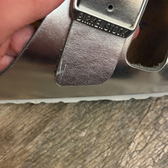 Birkenstock Arizona Soft Footbed, Silver, EU 39/US 8 normcore minimalist boho - Picture 8 of 16